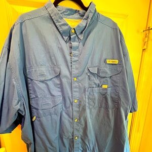 Big Men's Columbia Short Sleeve Fishing Shirt